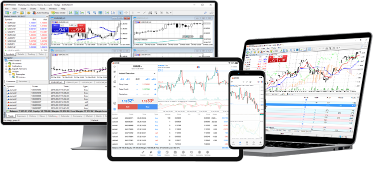 MetaTrader 5 on desktop, tablet and phone